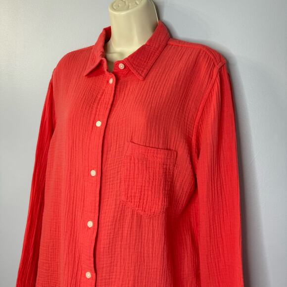 J. Crew Garçon Classic Double-Gauze Button Down Long Sleeve Shirt Sz 14 New - Picture 5 of 9